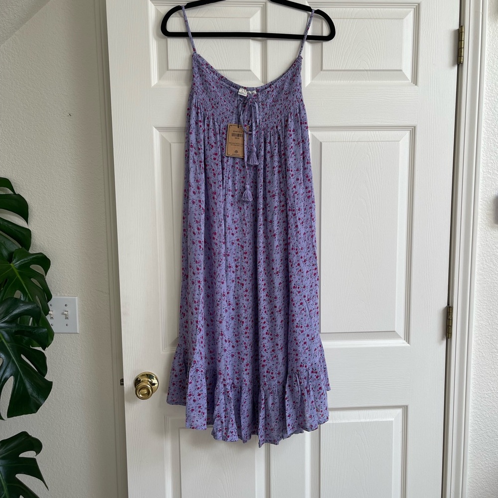 Tree of Life Lavender Floral Maxi Skirt